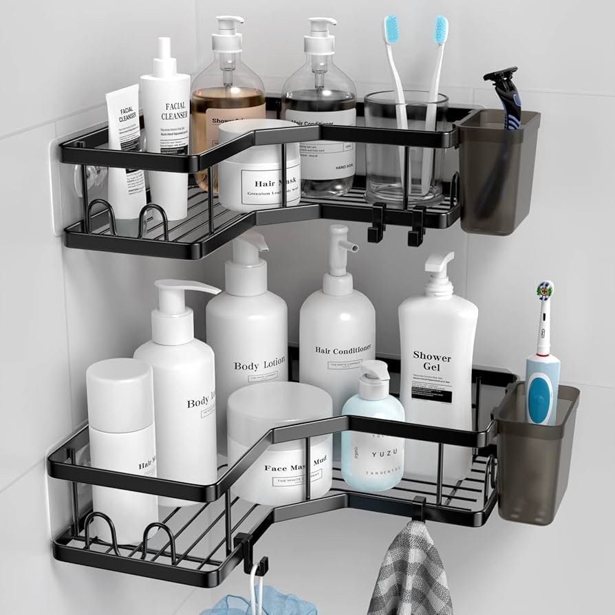 Estante Esquinero Metálico Baño Ordenado - Image 5